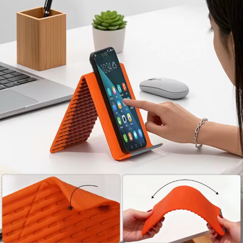 Desk Accessories - 휴대용 실리콘 폰/태블릿/노트북 거치대, 창의적인 접이식
