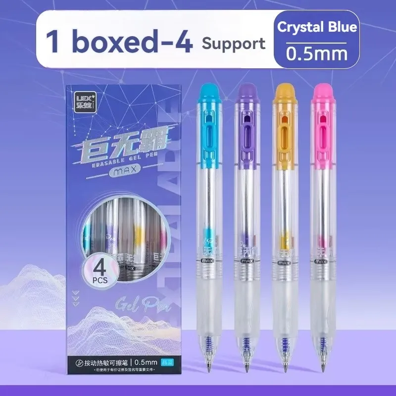 Retractable Eraser Pen Click - 4개입, 지울 수 있는 젤 펜,