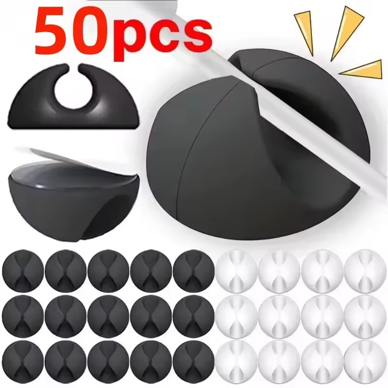 5개/50개 세트 미니 케이블 정리 클립, USB 충전 - Desk Accessories 리뷰 및 가격