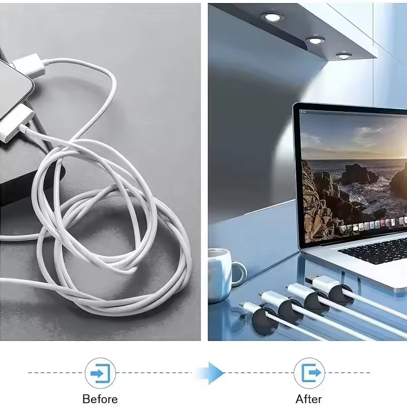 5개/50개 세트 미니 케이블 정리 클립, USB 충전 - Desk Accessories 리뷰 및 가격