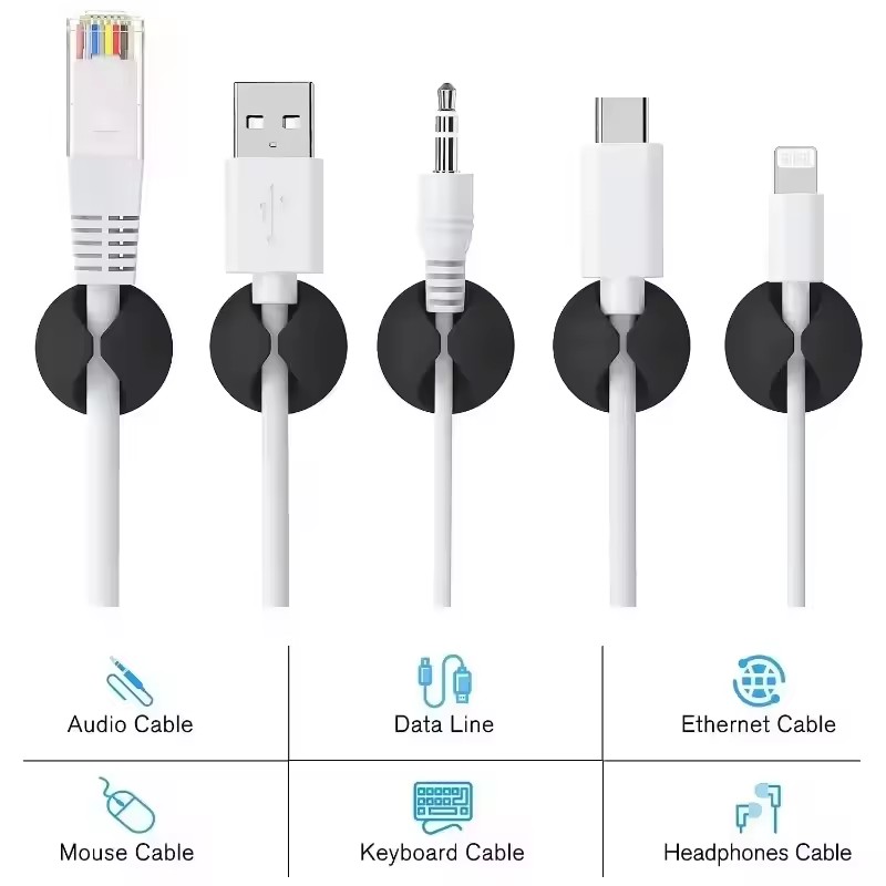 5개/50개 세트 미니 케이블 정리 클립, USB 충전 - Desk Accessories 리뷰 및 가격