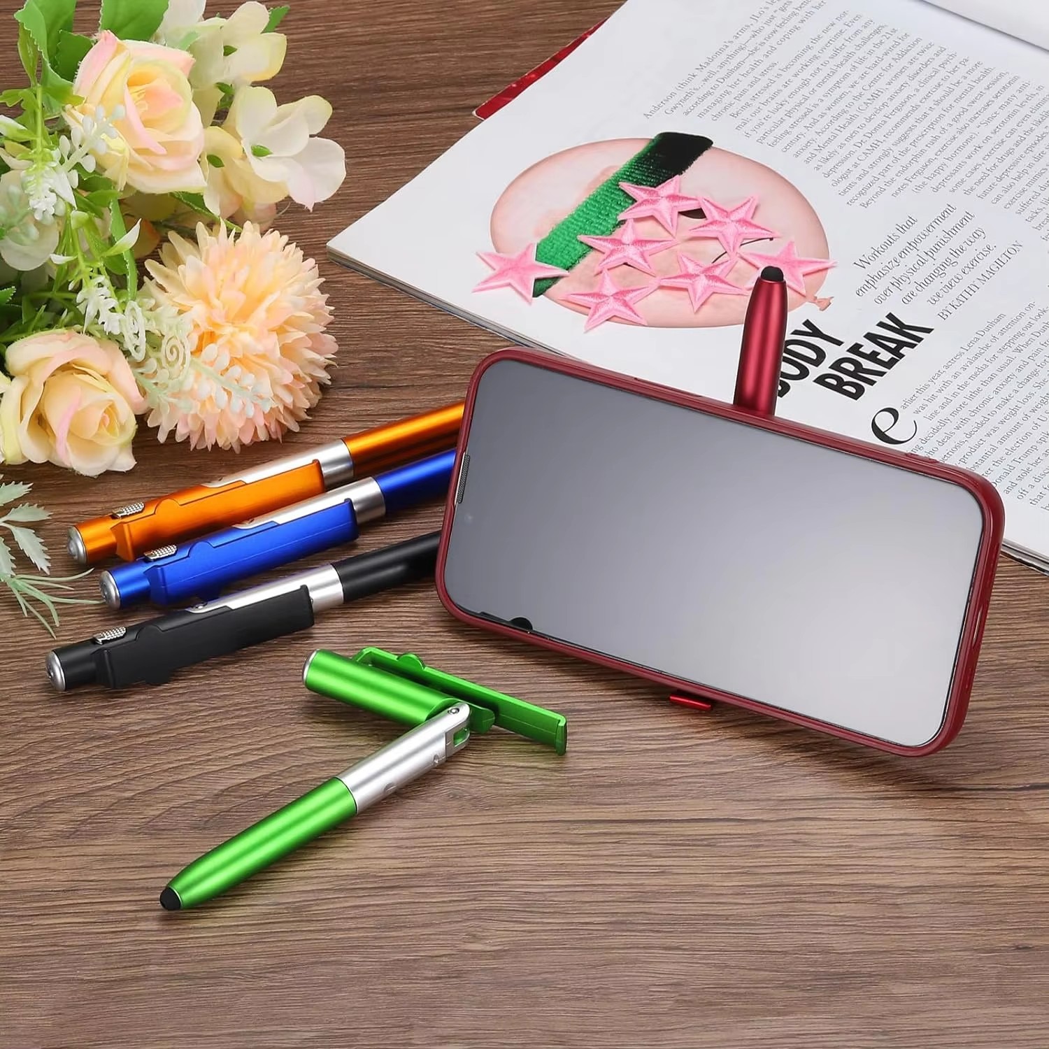 4가지 기능을 갖춘 다용도 볼펜: LED 라이트, 접이 - Writing Tools 리뷰 및 가격