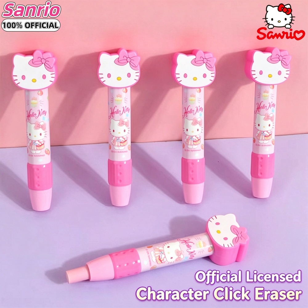 정품 헬로키티 멜로디 3D 헤드형 클릭식 지우개, 산리 - Retractable Eraser Pen Click 리뷰 및 가격