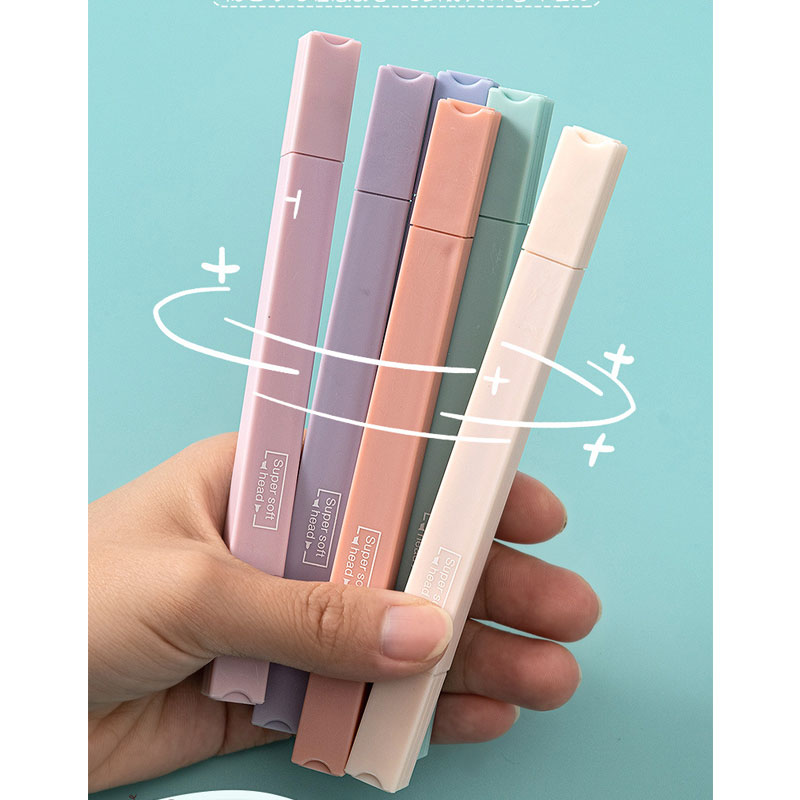 6 PCS 양면 형광펜 세트 Kawaii 컬러 만화 마 - Pastel Highlighter Set Double Ended 리뷰 및 가격